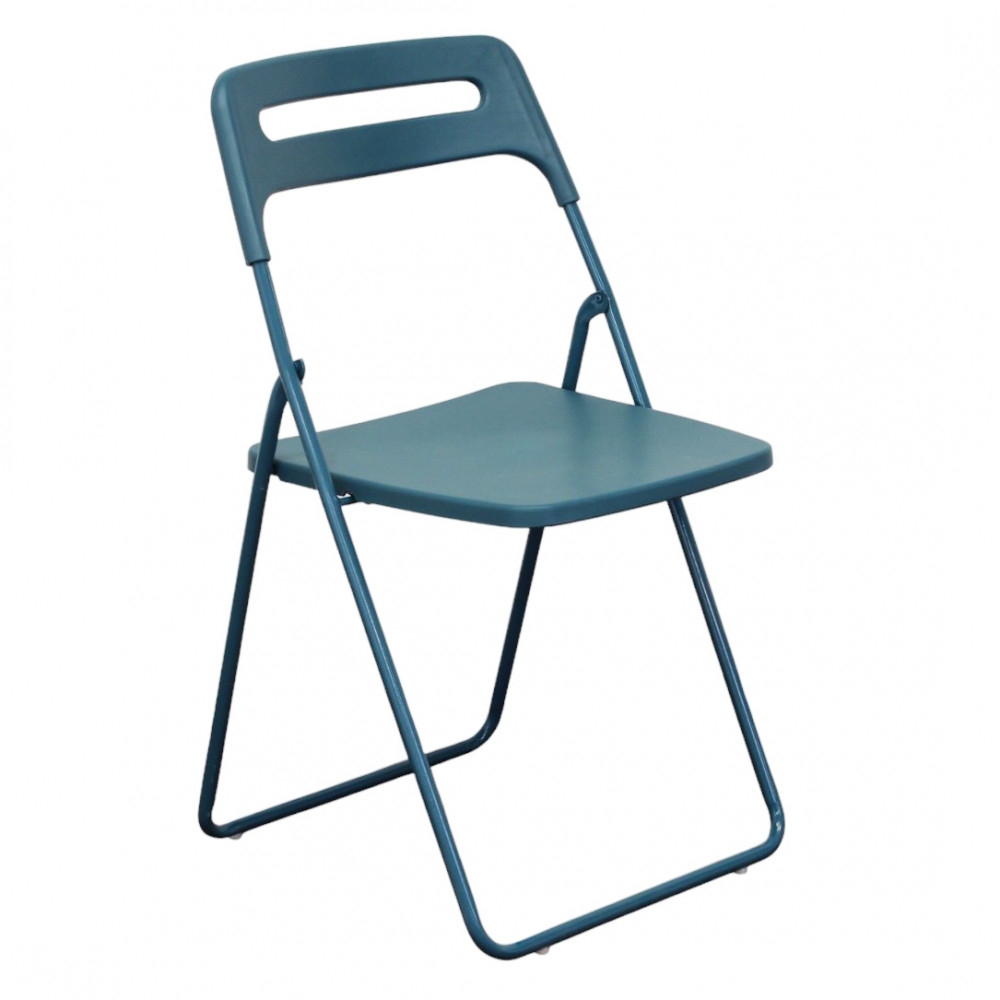 Sedia pieghevole in polipropilene verde petrolio - ELISABETHEDENYA