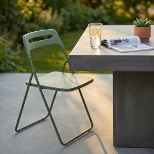 Sedia pieghevole in polipropilene verde - ELISABETHEDENYA