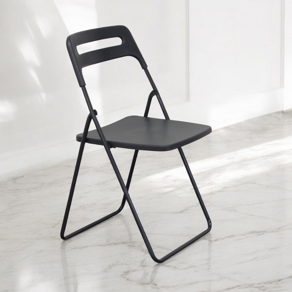Sedia pieghevole in polipropilene antracite - ELISABETHEDENYA