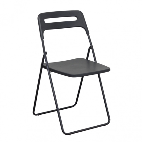 Sedia pieghevole in polipropilene antracite - ELISABETHEDENYA