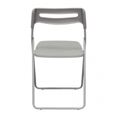 Sedia pieghevole in polipropilene grigio chiaro - ELISABETHEDENYA
