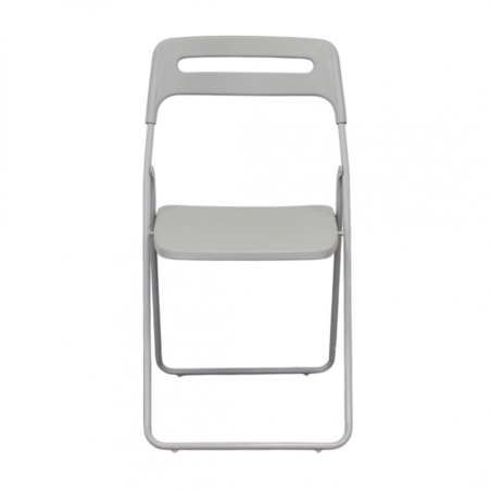 Sedia pieghevole in polipropilene grigio chiaro - ELISABETHEDENYA