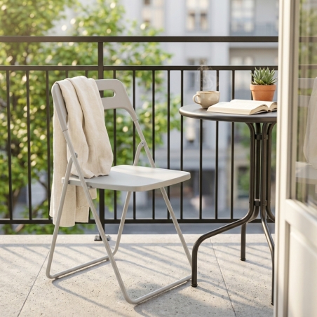 copy of Sedia in polipropilene impilabile antracite - HARMONIEEDENYA