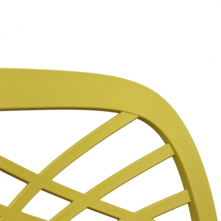 Sedia in polipropilene impilabile gialla - HARMONIE