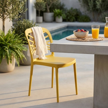 copy of Sedia in polipropilene impilabile antracite - HARMONIE