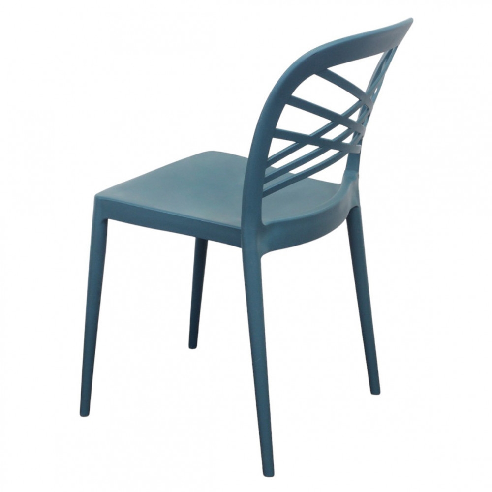 Sedia in polipropilene impilabile verde petrolio - HARMONIEEDENYA