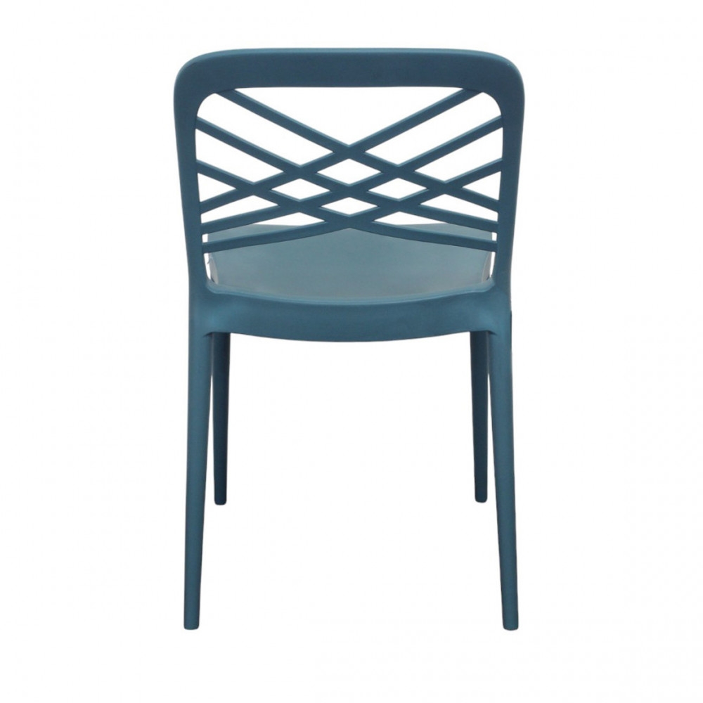 Sedia in polipropilene impilabile verde petrolio - HARMONIEEDENYA