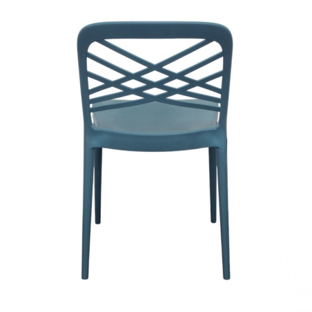 Sedia in polipropilene impilabile verde petrolio - HARMONIEEDENYA