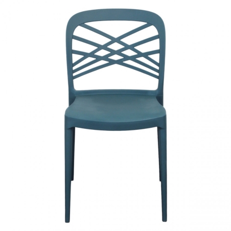 Sedia in polipropilene impilabile verde petrolio - HARMONIEEDENYA