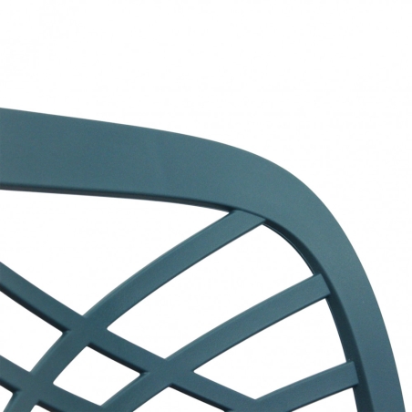 Sedia in polipropilene impilabile verde petrolio - HARMONIEEDENYA