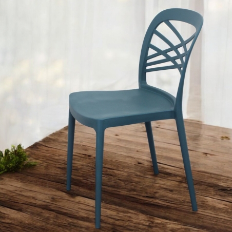 copy of Sedia in polipropilene impilabile antracite - HARMONIEEDENYA