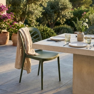 Sedia in polipropilene impilabile verde - HARMONIEEDENYA