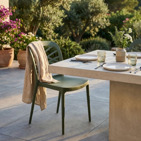 Sedia in polipropilene impilabile verde - HARMONIEEDENYA