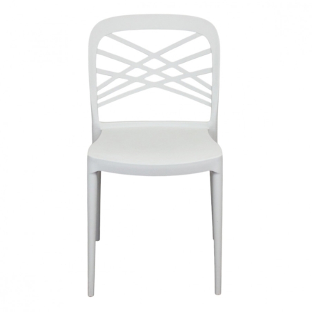 Sedia in polipropilene impilabile bianca - HARMONIEEDENYA