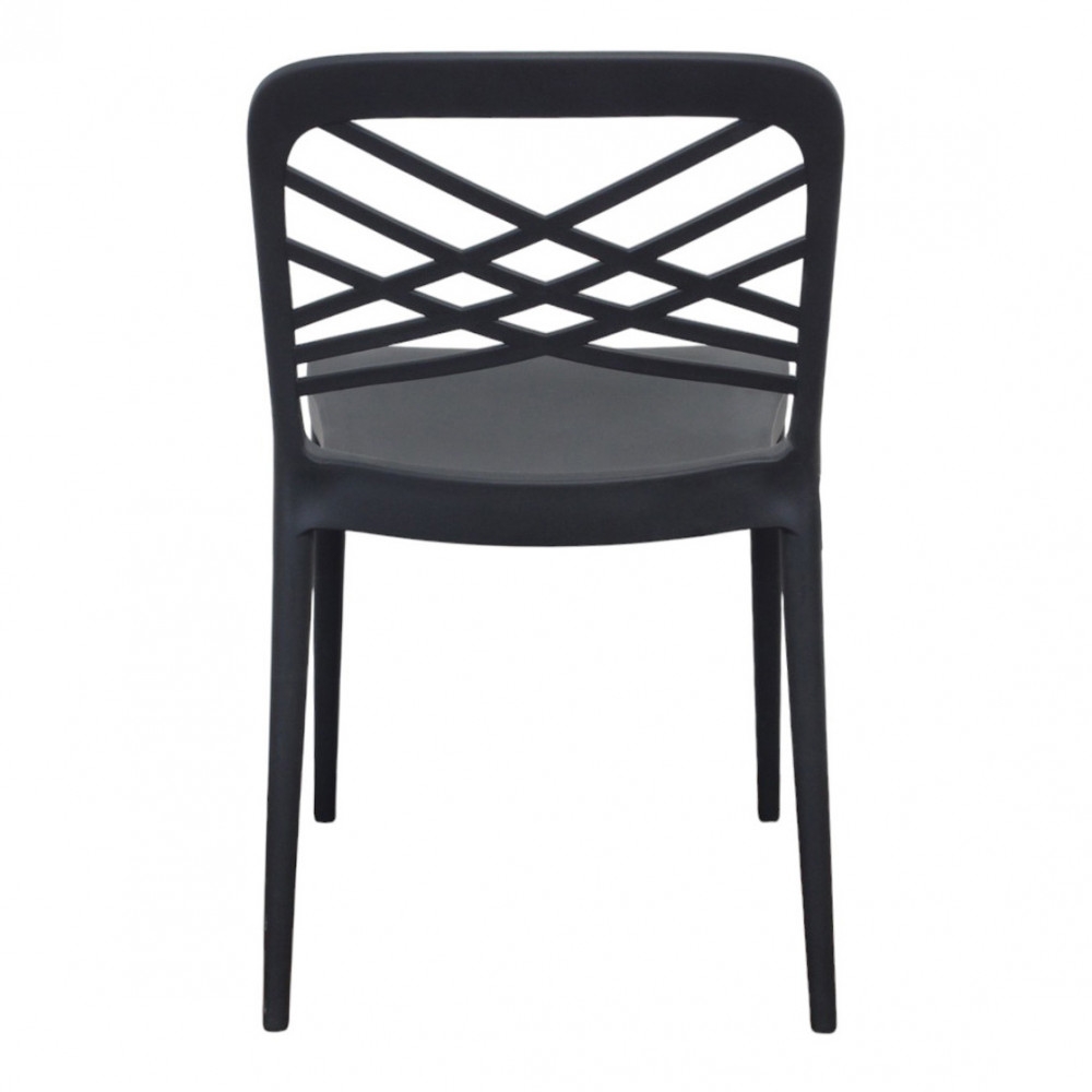 Sedia in polipropilene impilabile antracite - HARMONIEEDENYA