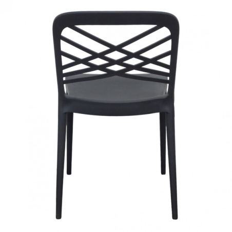 Sedia in polipropilene impilabile antracite - HARMONIEEDENYA