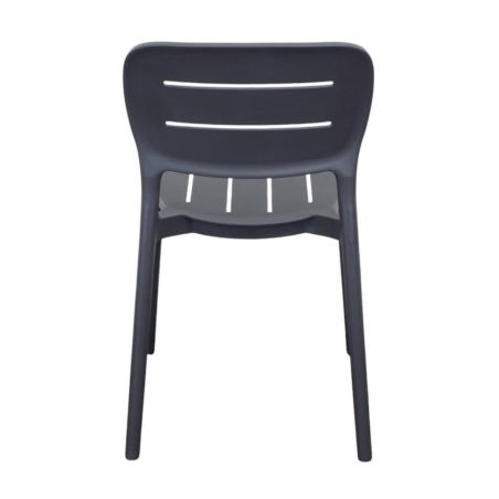 Sedia impilabile in polipropilene antracite - GISELLEEDENYA