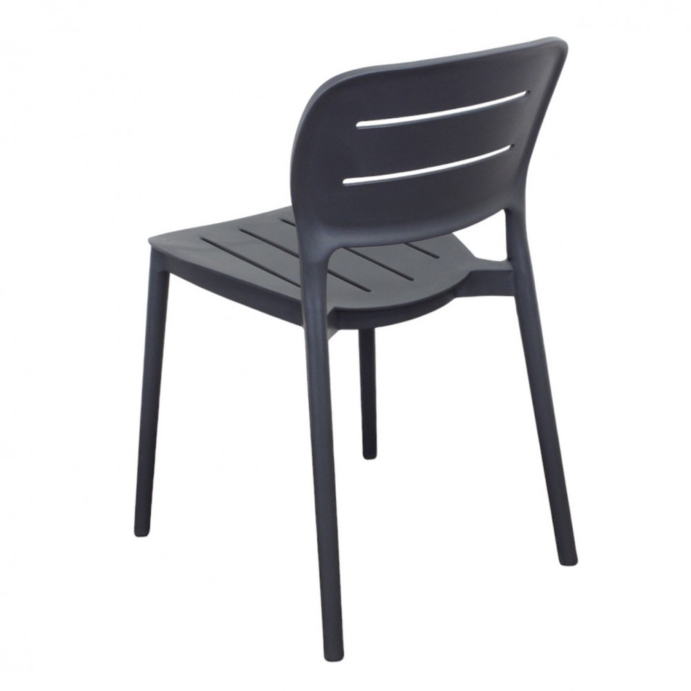 Sedia impilabile in polipropilene antracite - GISELLEEDENYA
