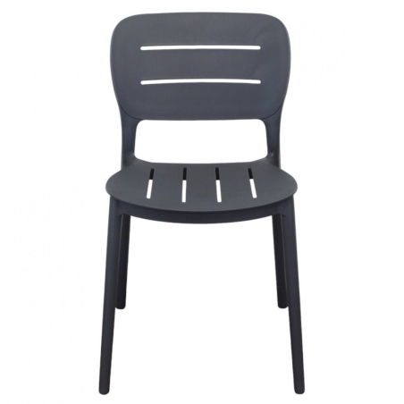 copy of Sedia in polipropilene impilabile antracite - HARMONIEEDENYA