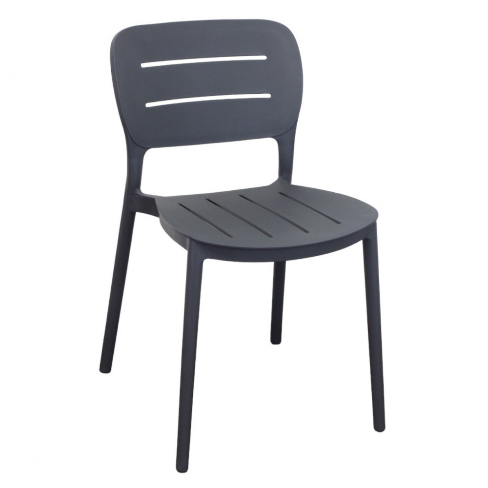 copy of Sedia in polipropilene impilabile antracite - HARMONIEEDENYA