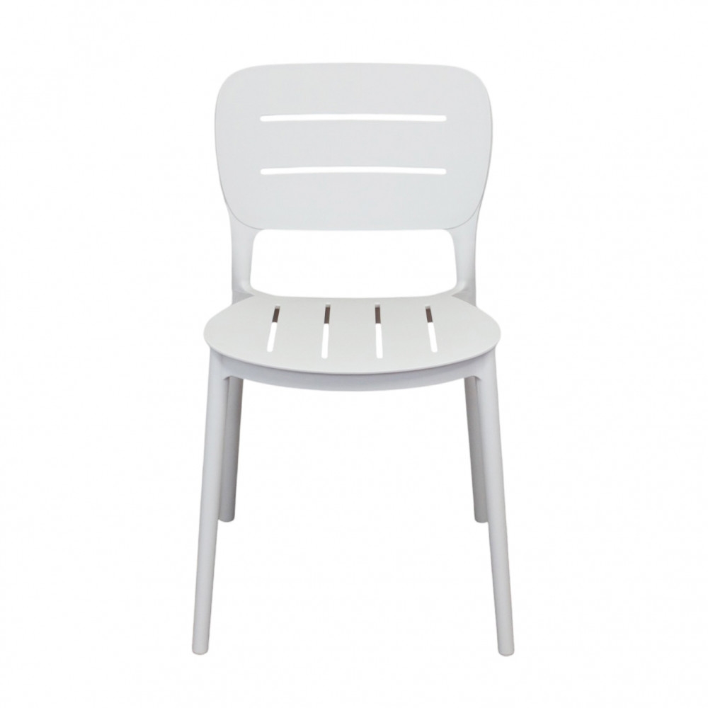 Sedia impilabile in polipropilene bianca - GISELLEEDENYA