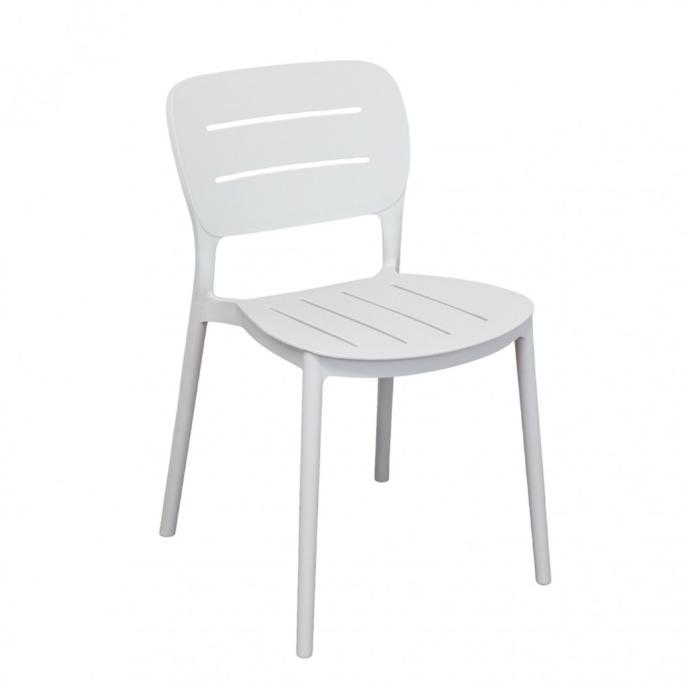 Sedia impilabile in polipropilene bianca - GISELLEEDENYA
