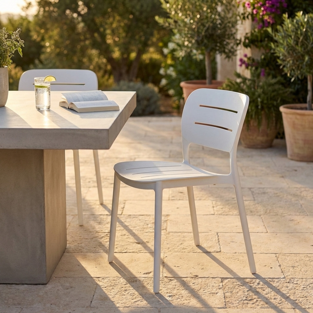 copy of Sedia in polipropilene impilabile antracite - HARMONIEEDENYA