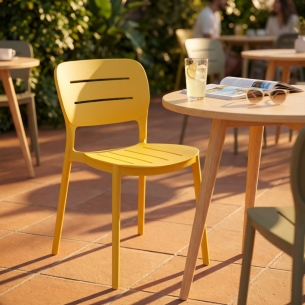 copy of Sedia in polipropilene impilabile antracite - HARMONIEEDENYA