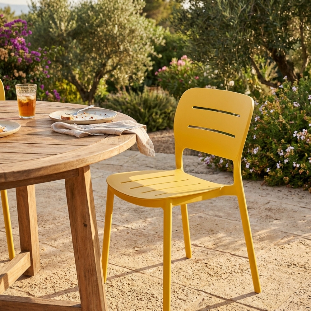 copy of Sedia in polipropilene impilabile antracite - HARMONIEEDENYA