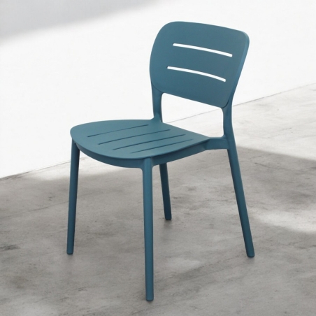 Sedia impilabile in polipropilene verde petrolio - GISELLEEDENYA