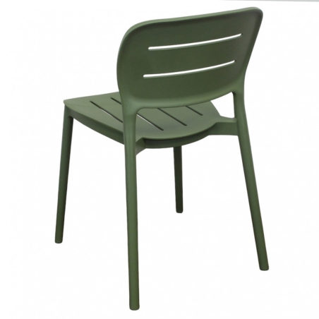 Sedia impilabile in polipropilene verde - GISELLEEDENYA