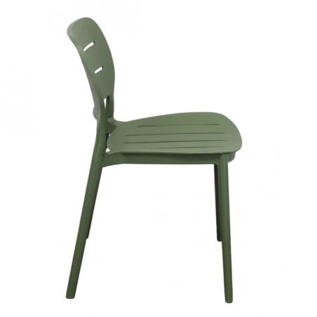 Sedia impilabile in polipropilene verde - GISELLEEDENYA