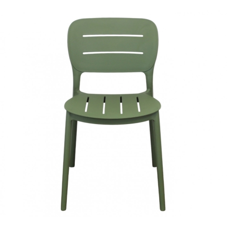 Sedia impilabile in polipropilene verde - GISELLEEDENYA