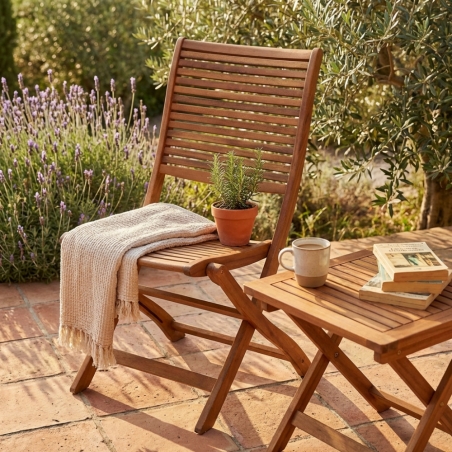 Sedia da giardino in legno di acacia richiudibile RivieraEDENYA