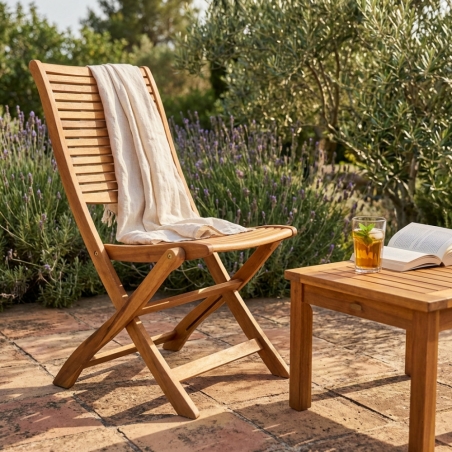 Sedia da giardino in legno di acacia richiudibile RivieraEDENYA