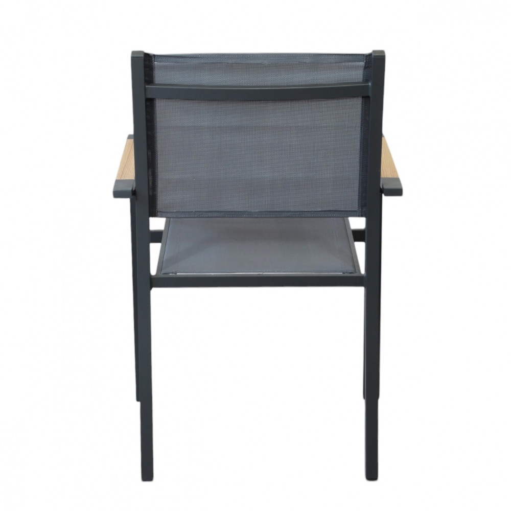 copy of Poltrona per esterno con braccioli in alluminio bianco impilabile - BROOKLYN -7