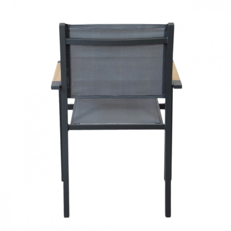 copy of Poltrona per esterno con braccioli in alluminio bianco impilabile - BROOKLYN -7