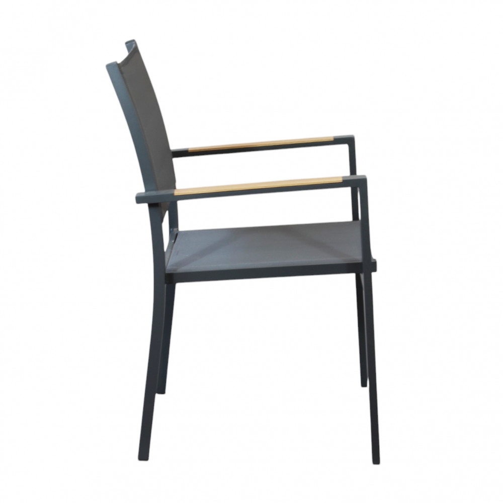 copy of Poltrona per esterno con braccioli in alluminio bianco impilabile - BROOKLYN -9