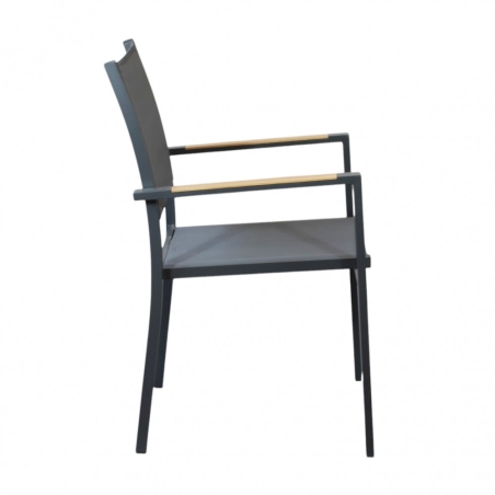 copy of Poltrona per esterno con braccioli in alluminio bianco impilabile - BROOKLYN -9