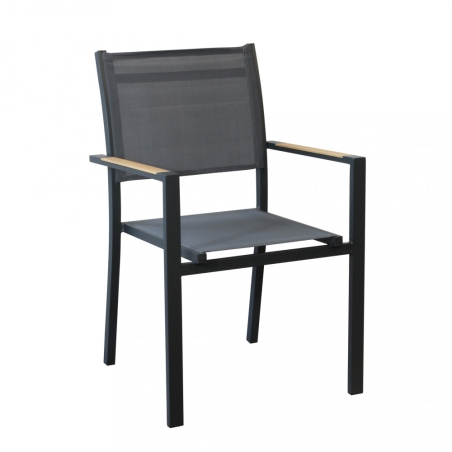 copy of Poltrona per esterno con braccioli in alluminio bianco impilabile - BROOKLYN -3