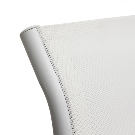 Poltrona da giardino in allumino bianco e tessuto con braccioli - STAMFORDEDENYA