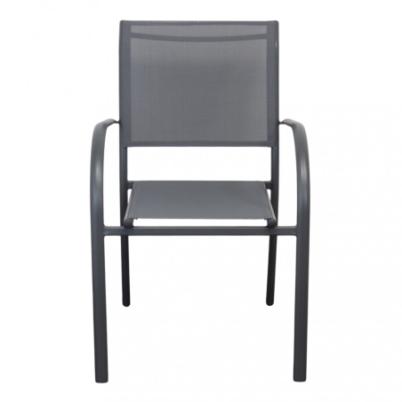 copy of Poltrona da giardino in allumino bianco e tessuto con braccioli - STAMFORDEDENYA