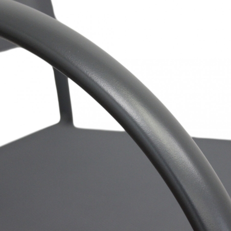 Poltrona da giardino in allumino antracite e tessuto con braccioli - STAMFORDEDENYA