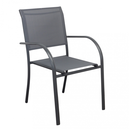 copy of Poltrona da giardino in allumino bianco e tessuto con braccioli - STAMFORDEDENYA