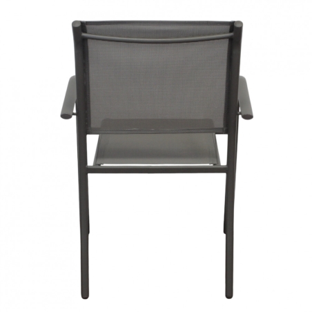 copy of Poltrona da giardino in allumino bianco e tessuto con braccioli - STAMFORDEDENYA