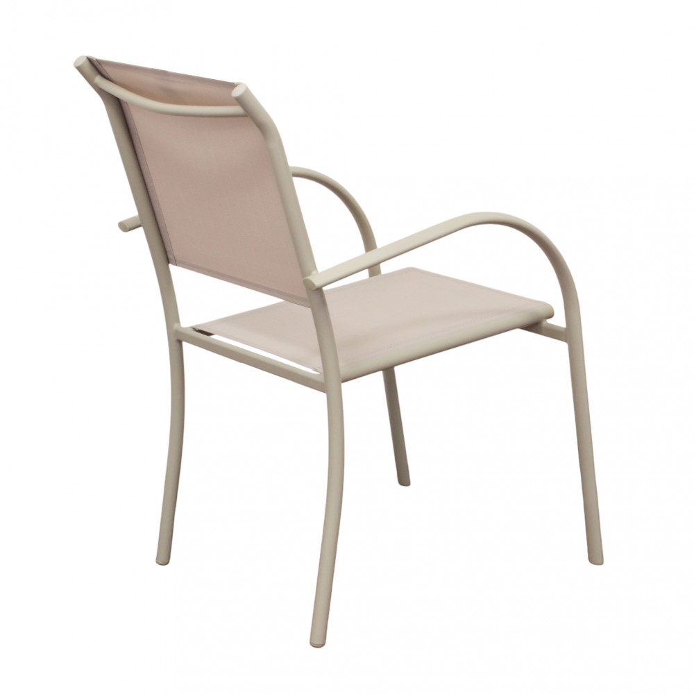 copy of Poltrona da giardino in allumino bianco e tessuto con braccioli - STAMFORDEDENYA