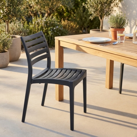 copy of Poltrona da giardino in allumino bianco e tessuto con braccioli - STAMFORDEDENYA