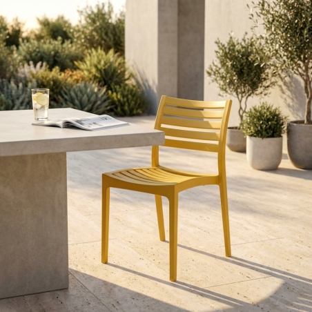 copy of Poltrona da giardino in allumino bianco e tessuto con braccioli - STAMFORDEDENYA