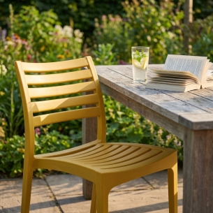 copy of Poltrona da giardino in allumino bianco e tessuto con braccioli - STAMFORDEDENYA