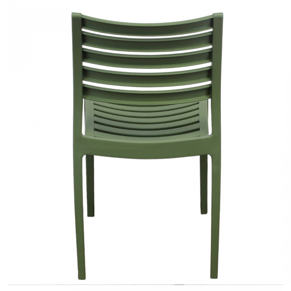 Sedia in polipropilene impilabile verde - EVELINEEDENYA